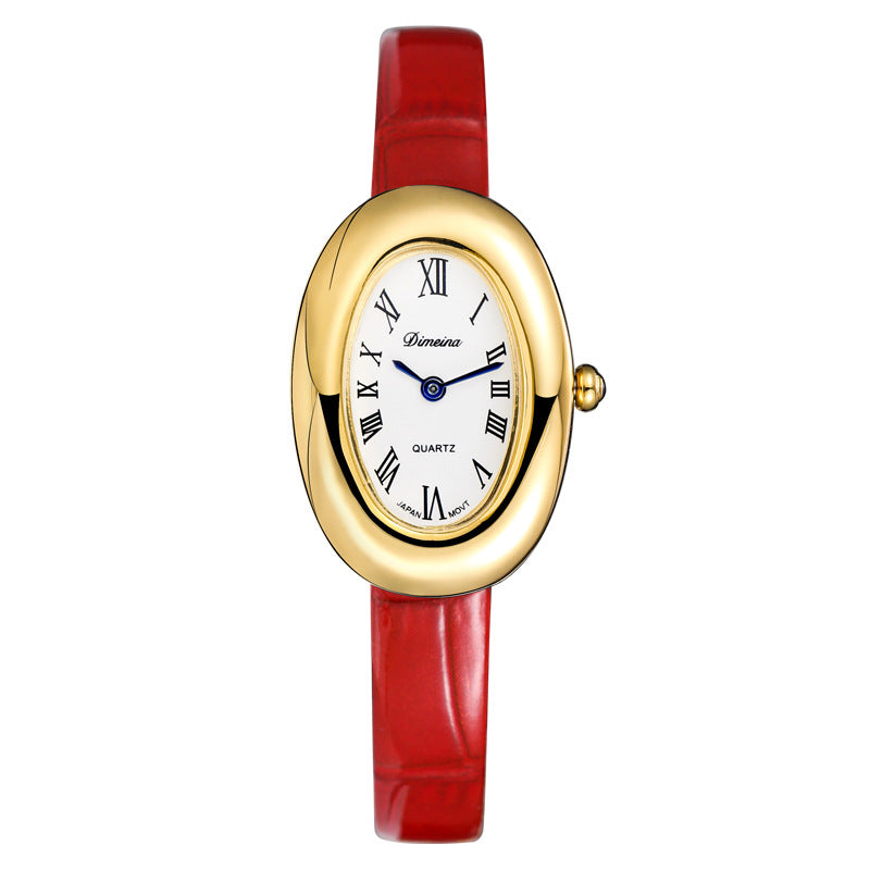 Oval Case Vintage Watch - Red [OQ5C3PHH]