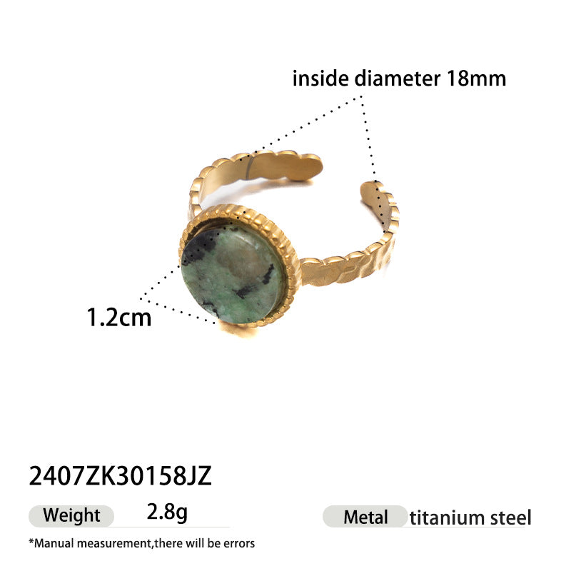 Fiorella Heart Stone Open Ring - Style 1 [CO7WVPA1]