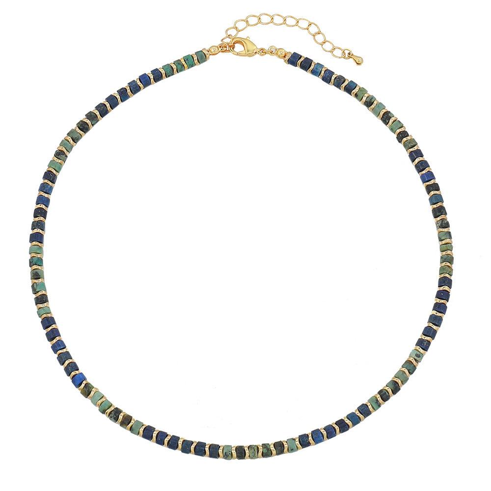 Kenzlie Retro Beaded Apatite Necklace - African Turquoise Necklace [UG0V50T4]
