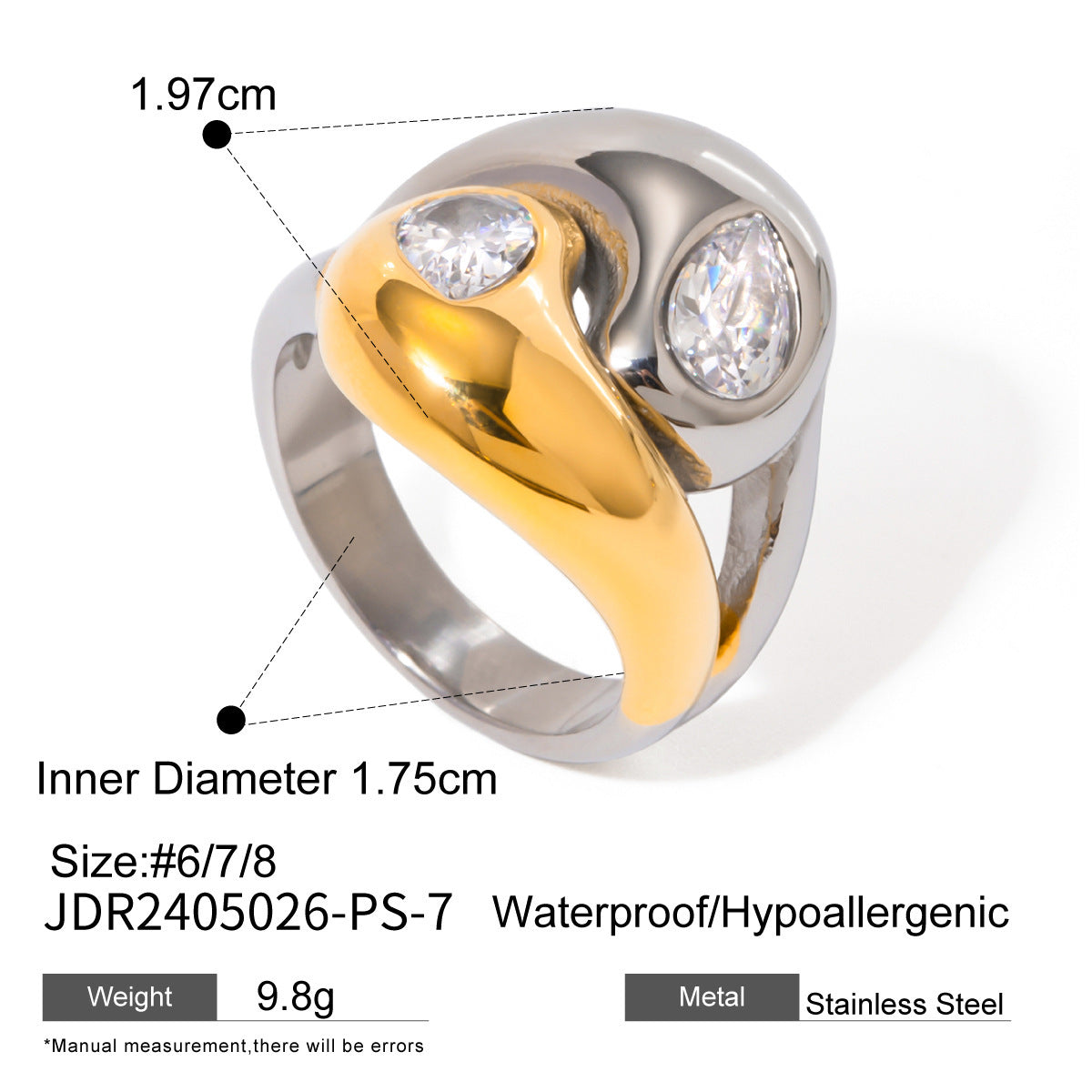 Ryan Statement Zircon Ring - Style 5 [IZHVWBS7]