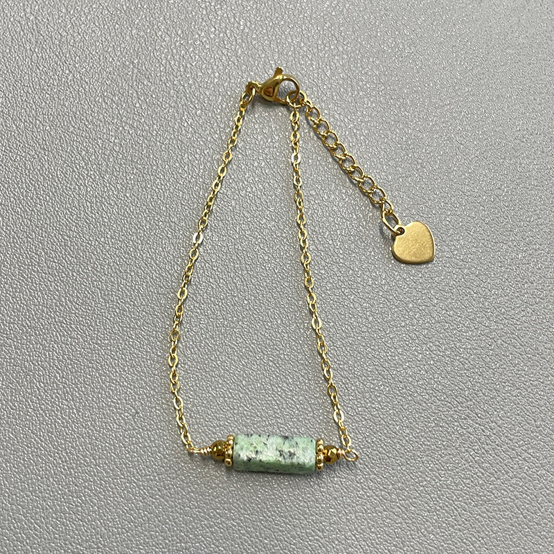 Aletta Lapis U-Shape Jewelry Set - Green Bracelet (17-20cm) [UM5KRYAM]