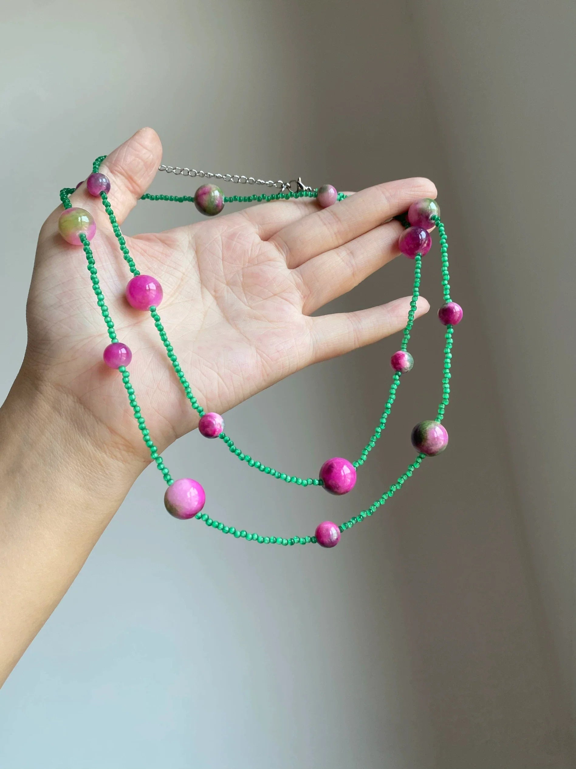 Beaded Natural Stone Choker - Style 1 [QYWXO1RH]
