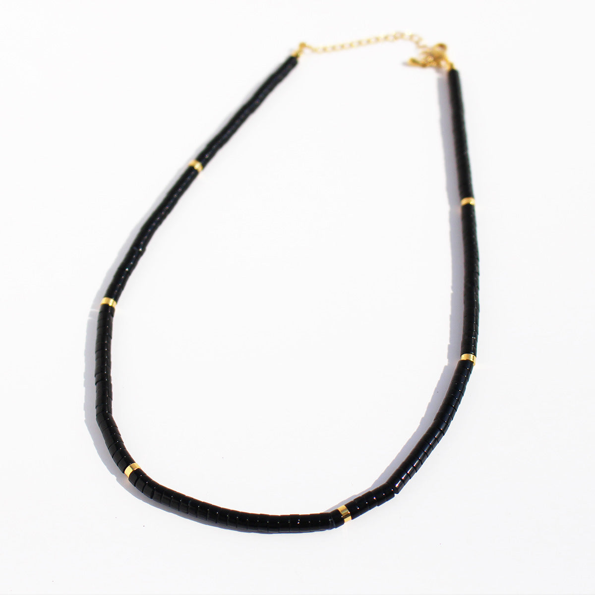 Nubia Stone Beaded Necklace - Obsidian [MG4P0V4R]