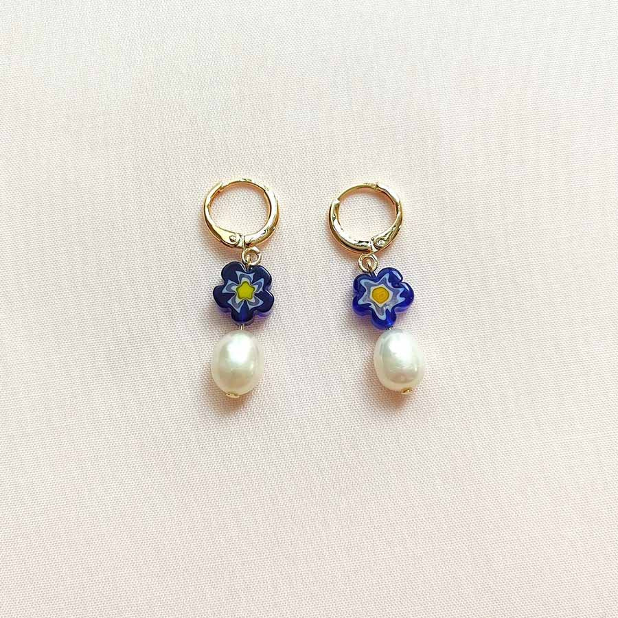 Coralyn Colorful Pearl Bloom Earrings - Style C [XQTHRZR9]