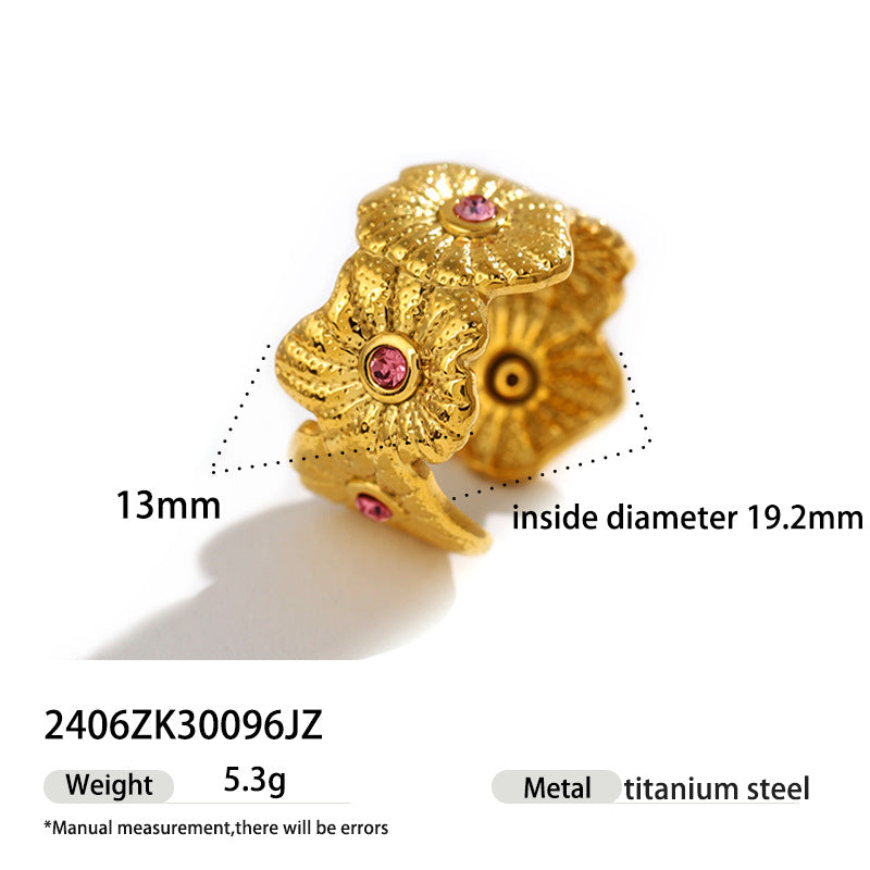 Khelani Pave Gold Zircon Ring - Style 1 [TFL3VRSO]