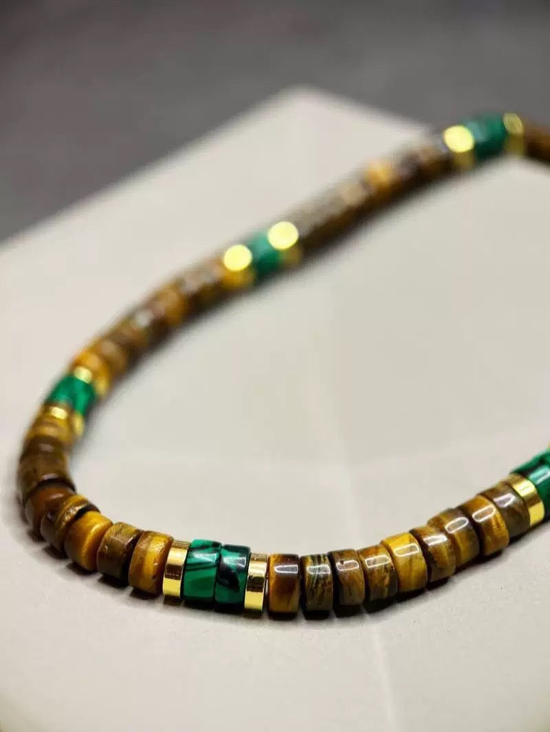 Emmersyn Natural Stone Necklace - Tiger Eye Stone [5JKUCMJO]