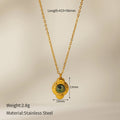 Joseline Emerald Geometric Necklace - Oval Natural Stone Style 18 [OVZLTCMY]