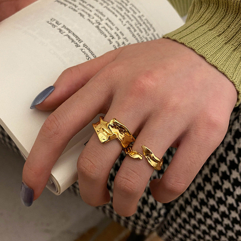 Mila Abstract Adjustable Ring