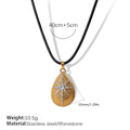 Leigh Teardrop Starburst Necklace - White Diamond Gold Necklace [JEGVBHU5]
