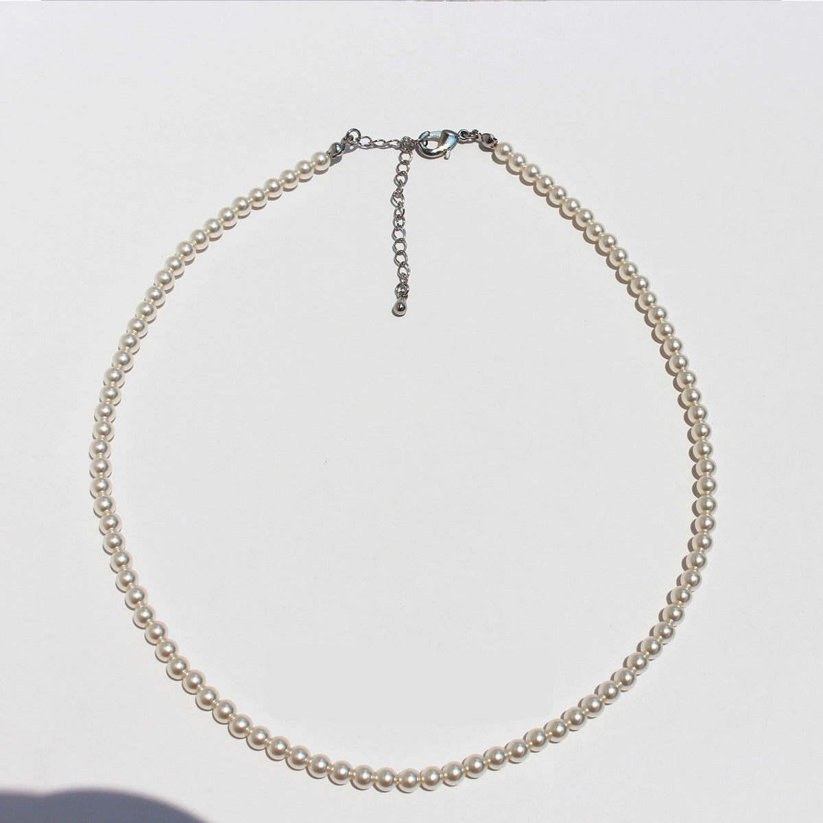 Azure French Pearl Jewelry Set - 4mm Necklace [MEE1YB2Z]