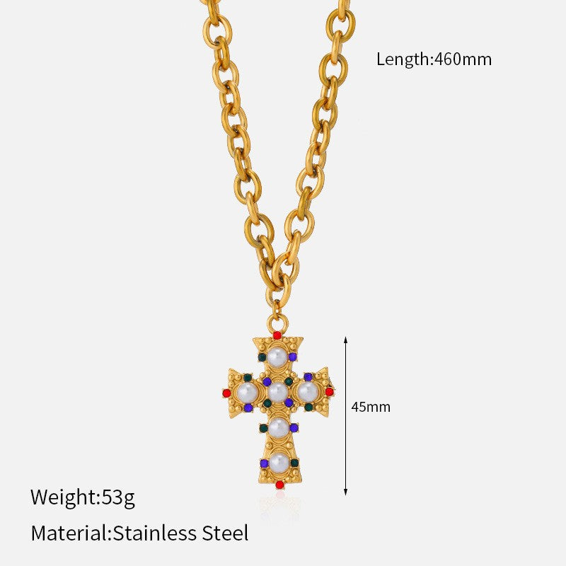 Eve Retro Cross Necklace - Style 10 [Y7U5PVWI]