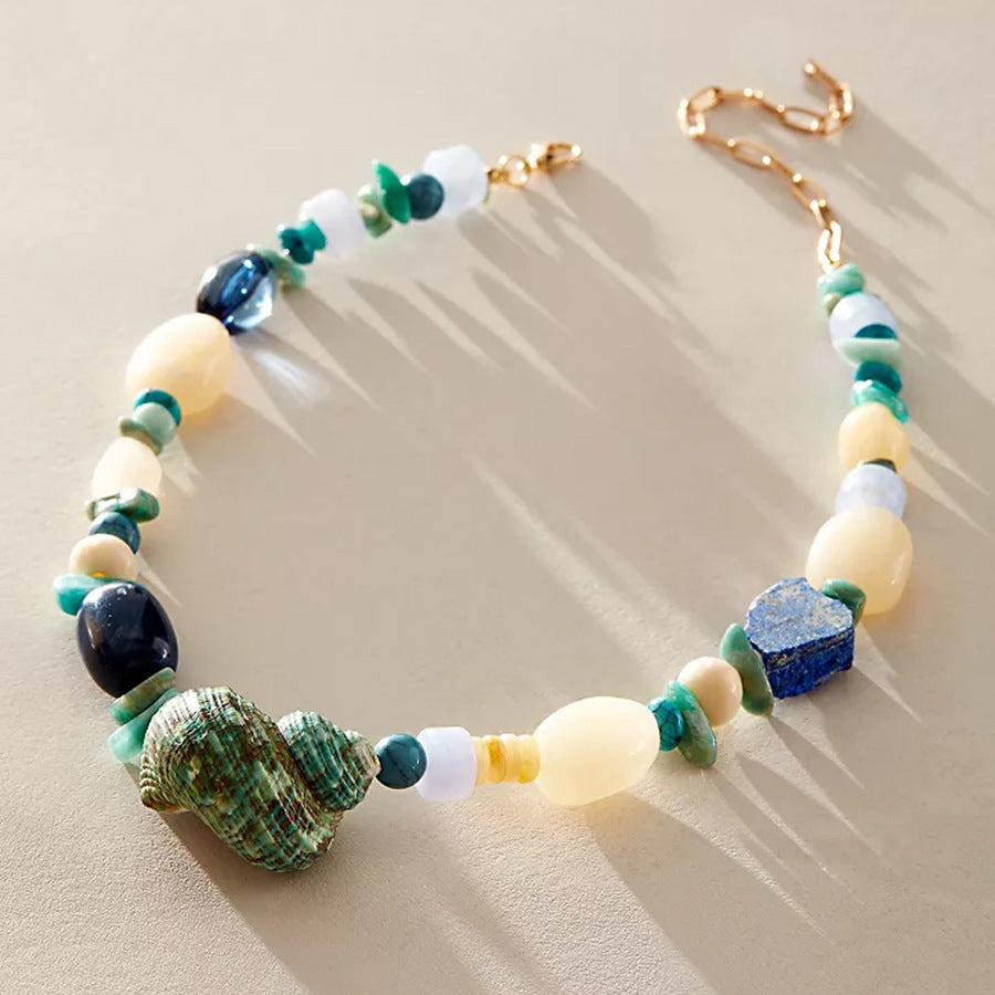 Lailah Natural Shell Necklace - Necklace (38+5cm) [YUADJGXR]