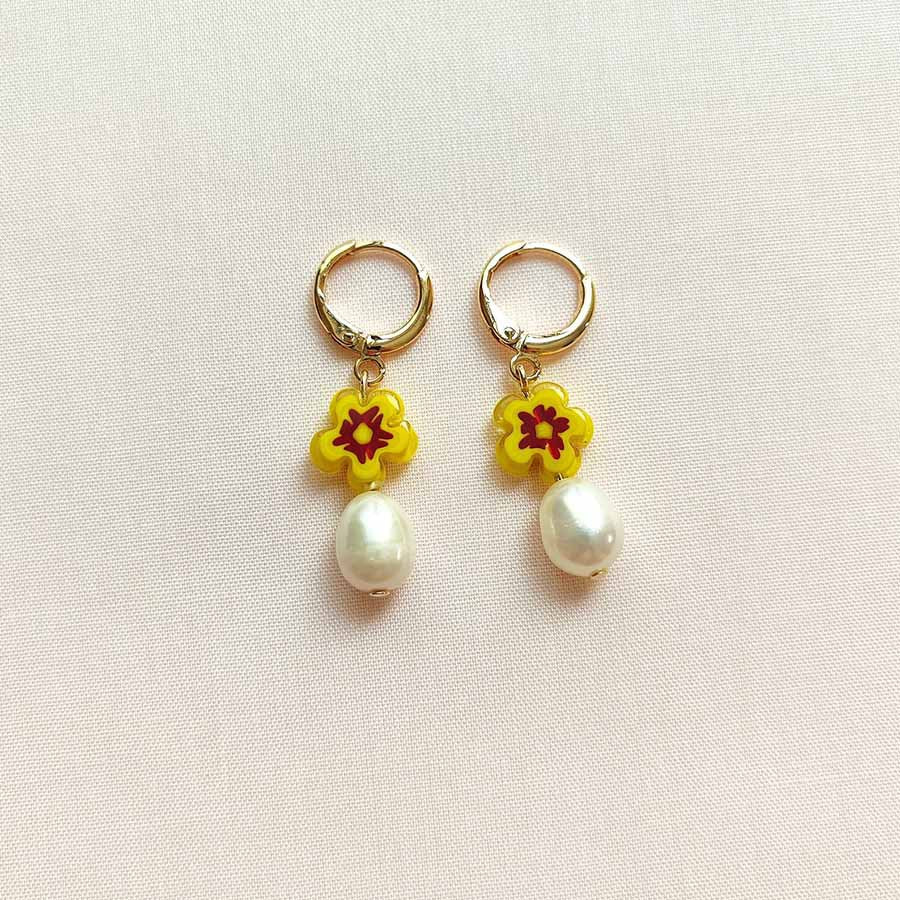 Coralyn Colorful Pearl Bloom Earrings - Style A [8IE2EMGO]
