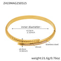 Chloey Zircon Snake Buckle Bracelet - Gold with White Zircon [K57U63IP]
