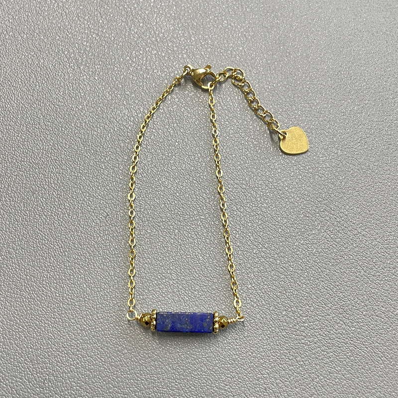 Aletta Lapis U-Shape Jewelry Set - Lapis Lazuli Bracelet (17-20cm) [46BYSFMH]