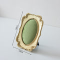 Jayla Velvet Display Frame - Oval Jewelry Frame - Fruit Green Velvet [1YNMLL82]