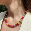 Allura Natural Stone Beaded Necklace - OT Toggle Necklace (43cm) [LQ3O0F72]
