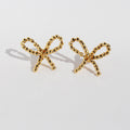 Braxton Geometric Bow Earrings - Gold [68HKZ9SC]