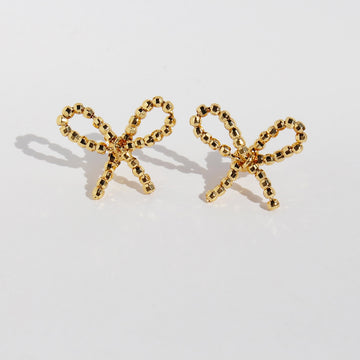 Braxton Geometric Bow Earrings - Gold [68HKZ9SC]