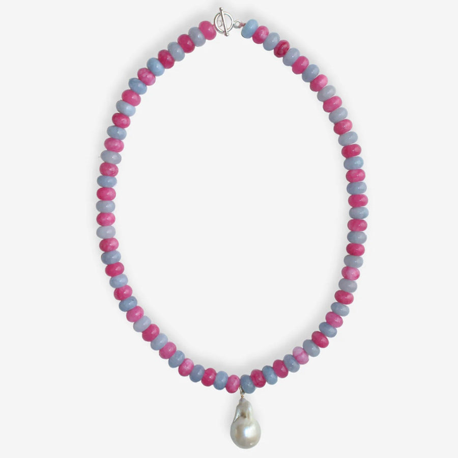 Pessy Colorful Natural Stone Necklace - Style A2 (43cm) [TPS1QN64]