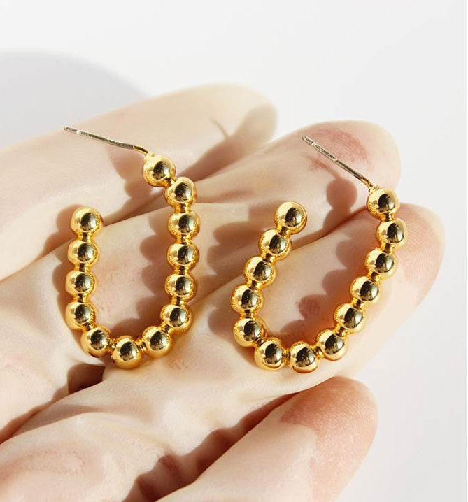 Emilly Bamboo U-Shaped Earrings - Style 2 [UO1W11E9]