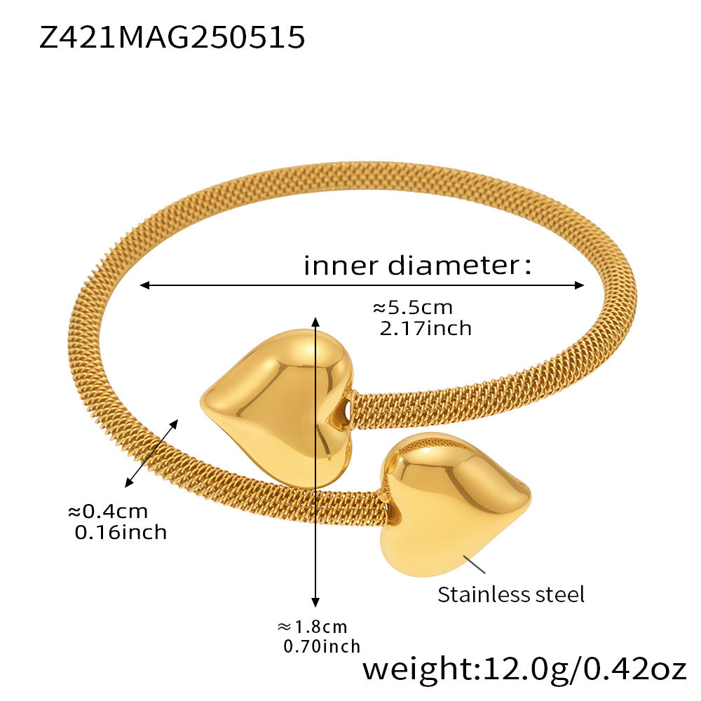 Mckynlee Delicate Heart Bracelet - Gold Heart Bracelet [TPKXF91M]