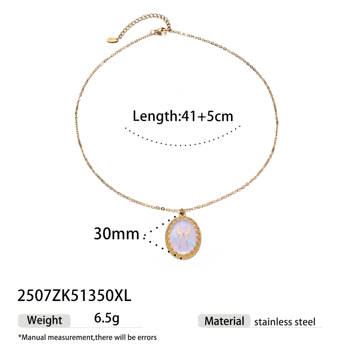 Rose Floral Butterfly Necklace - Style 3 [0VU48J8X]