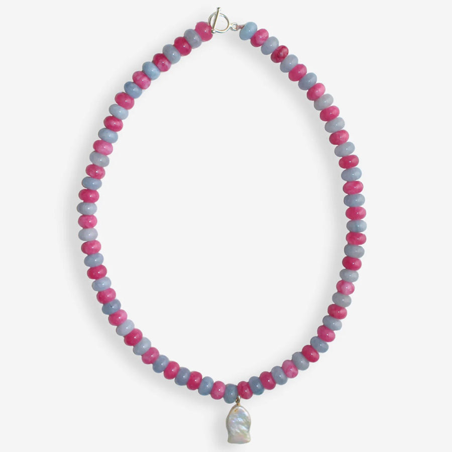 Pessy Colorful Natural Stone Necklace - Style A1 (43cm) [YBLAJ6I8]