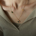 Charley Emerald Pendant Necklace - Gold [83VC9OYV]
