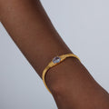 Esme Delicate Geometric Jewelry Set - Gold White Zirconia Bracelet (17+3cm) [H4MXX1BL]