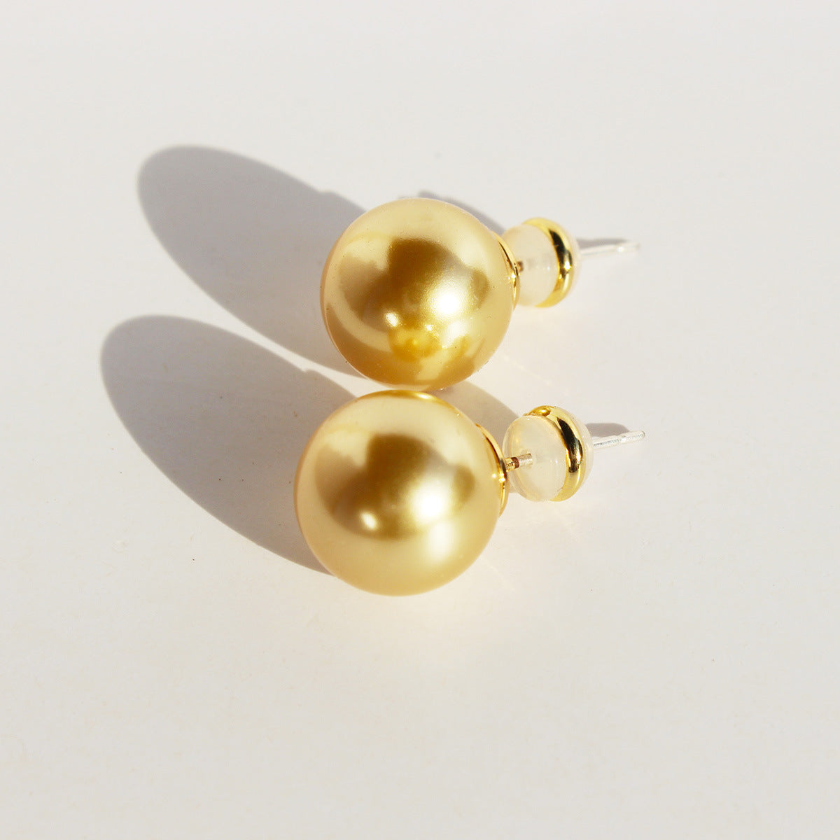 Najma Pearl Necklace & Earring Set - 12mm Pearl Stud [X2C3MP76]