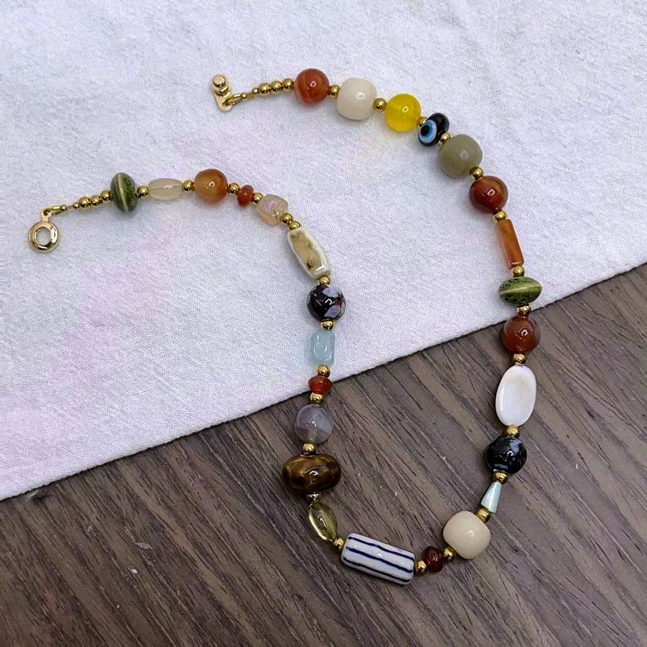 Zooey Natural Shell Jewelry Set - Necklace [VTOFB7P3]