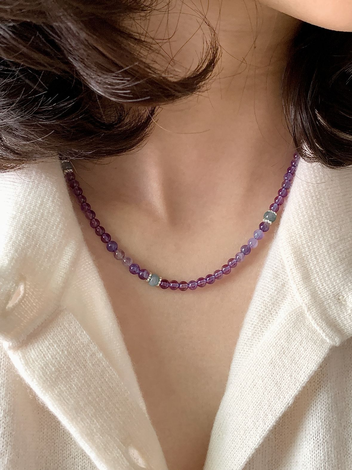 Chanel Natural Stone Choker - Purple Quartz [3BG3KLVG]