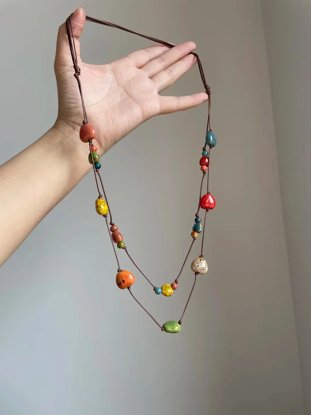Beaded Rope Pendant Necklace [DTHXARDG]