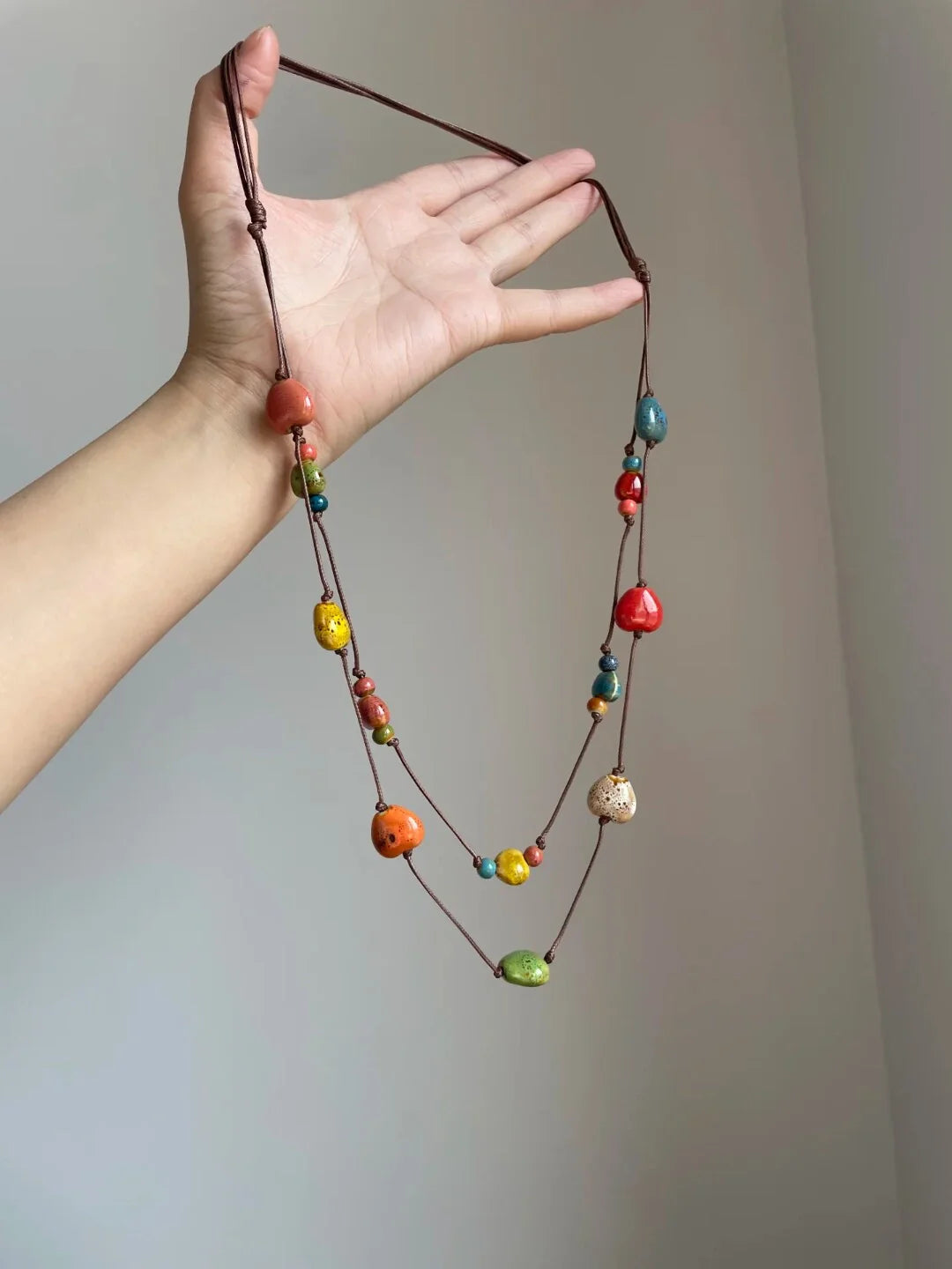 Beaded Rope Pendant Necklace [DTHXARDG]