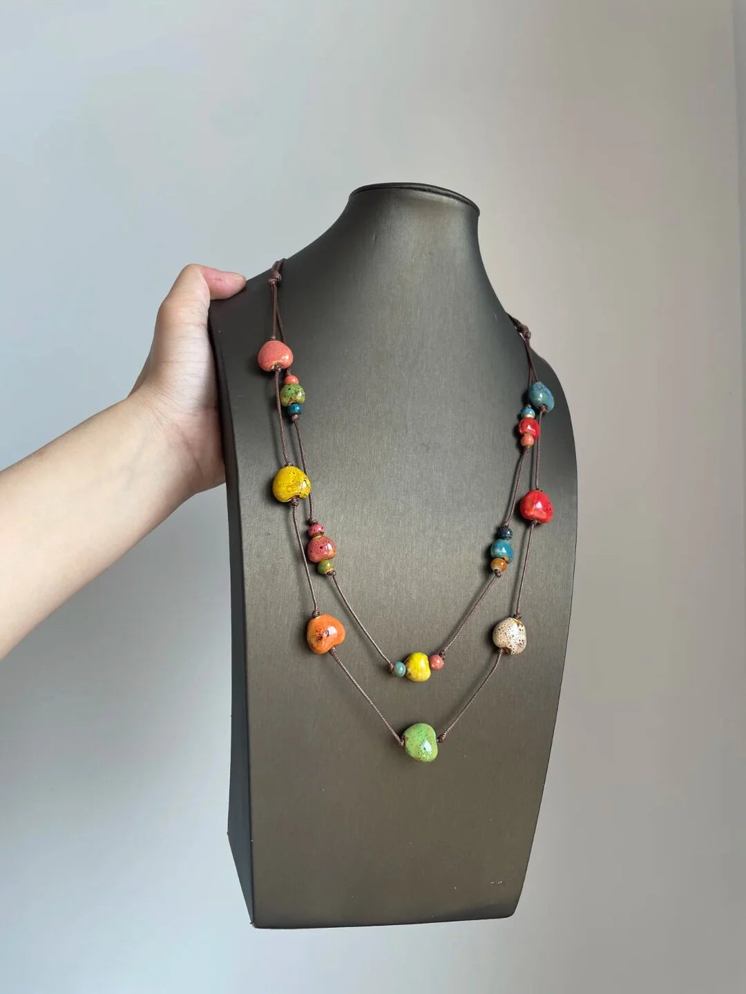 Beaded Rope Pendant Necklace [KH1GGLRJ]