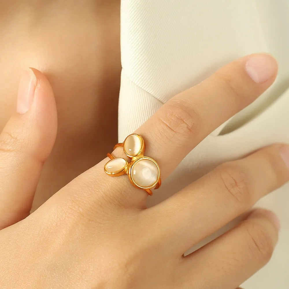 Una Opal Trio Statement Ring