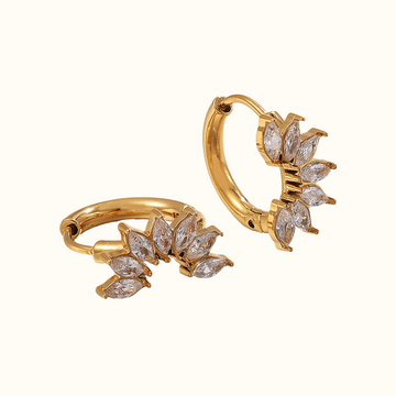 Natalya Zircon Hoop Earrings