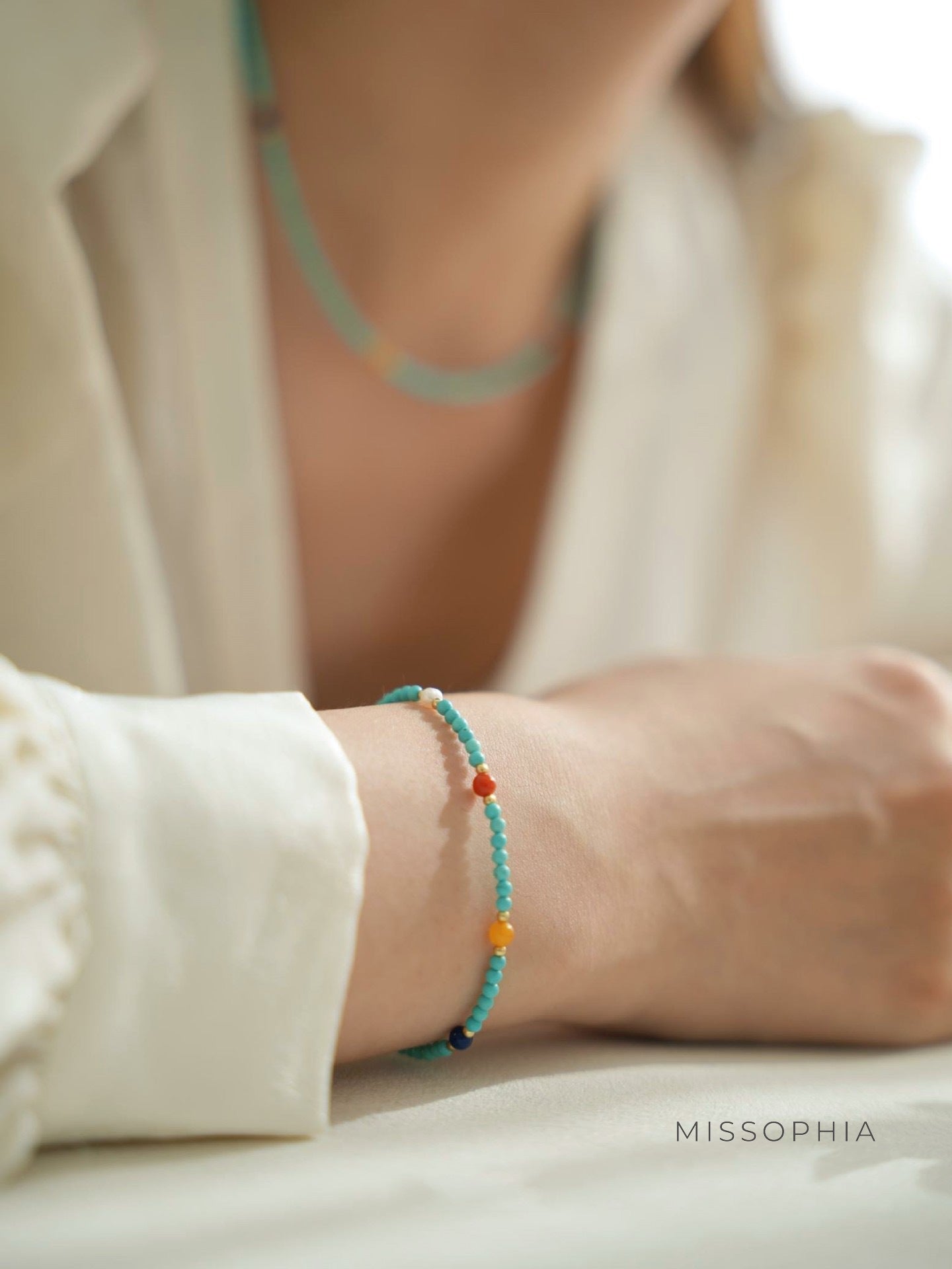 Abrielle Pearl Turquoise Bracelet [OFJGX2GP]