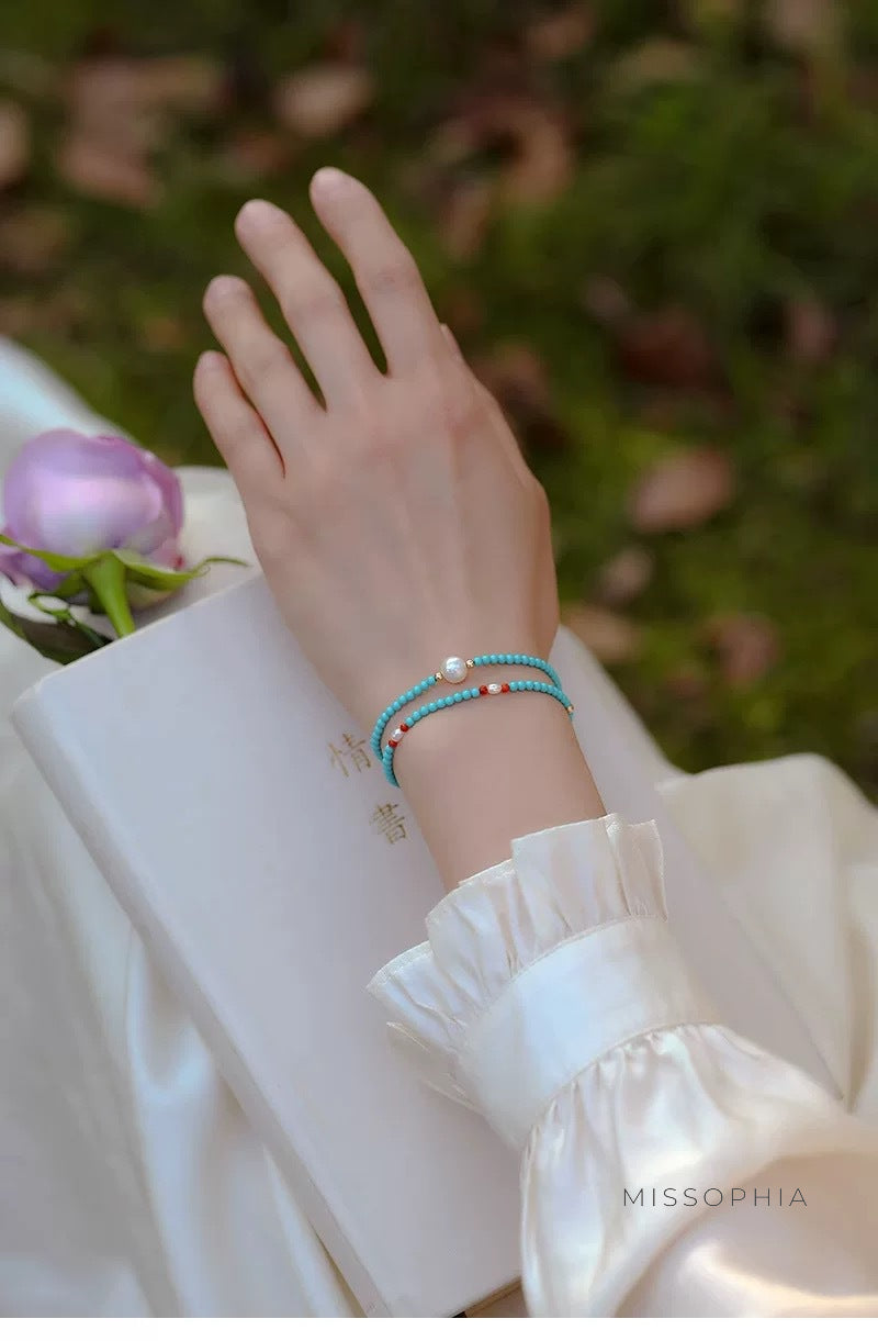 Abrielle Pearl Turquoise Bracelet [SF3512KA]