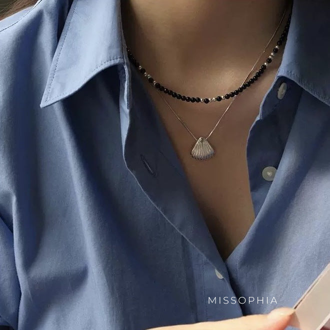 Acadia Black Agate Necklace [I29FK8J5]