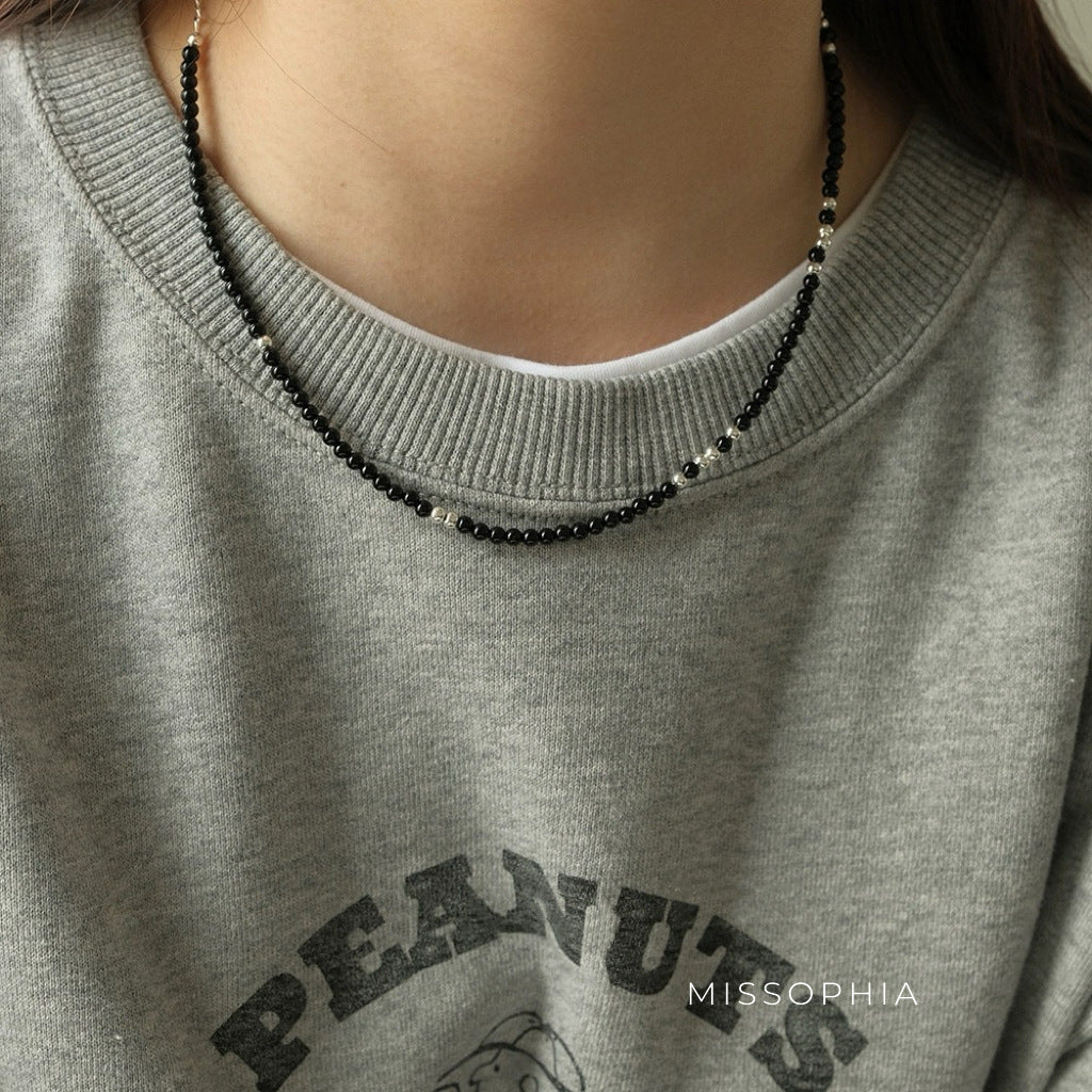 Acadia Black Agate Necklace [EQWTR2TB]