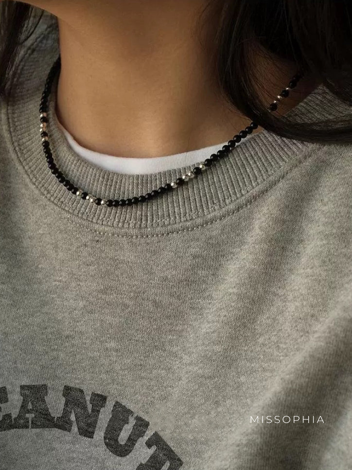 Acadia Black Agate Necklace [SWXQPCCE]