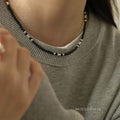 Acadia Black Agate Necklace [CHUWLO86]