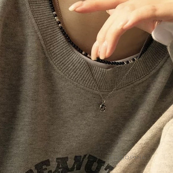 Acadia Black Agate Necklace [KQ0N7SAQ]