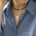 Acadia Black Agate Necklace [HU69FMIC]