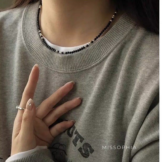 Acadia Black Agate Necklace [L9U7UE6L]