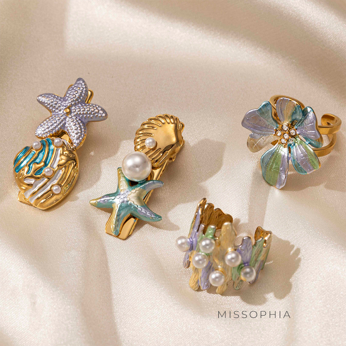 Adaly Ocean Bloom Jewelry Set [MYW1CSA8]