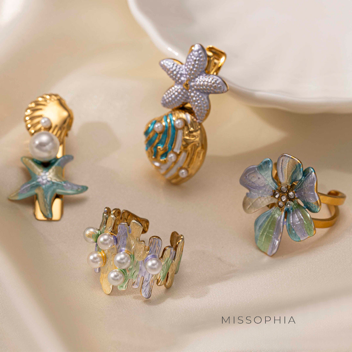 Adaly Ocean Bloom Jewelry Set [IP8JN8AN]