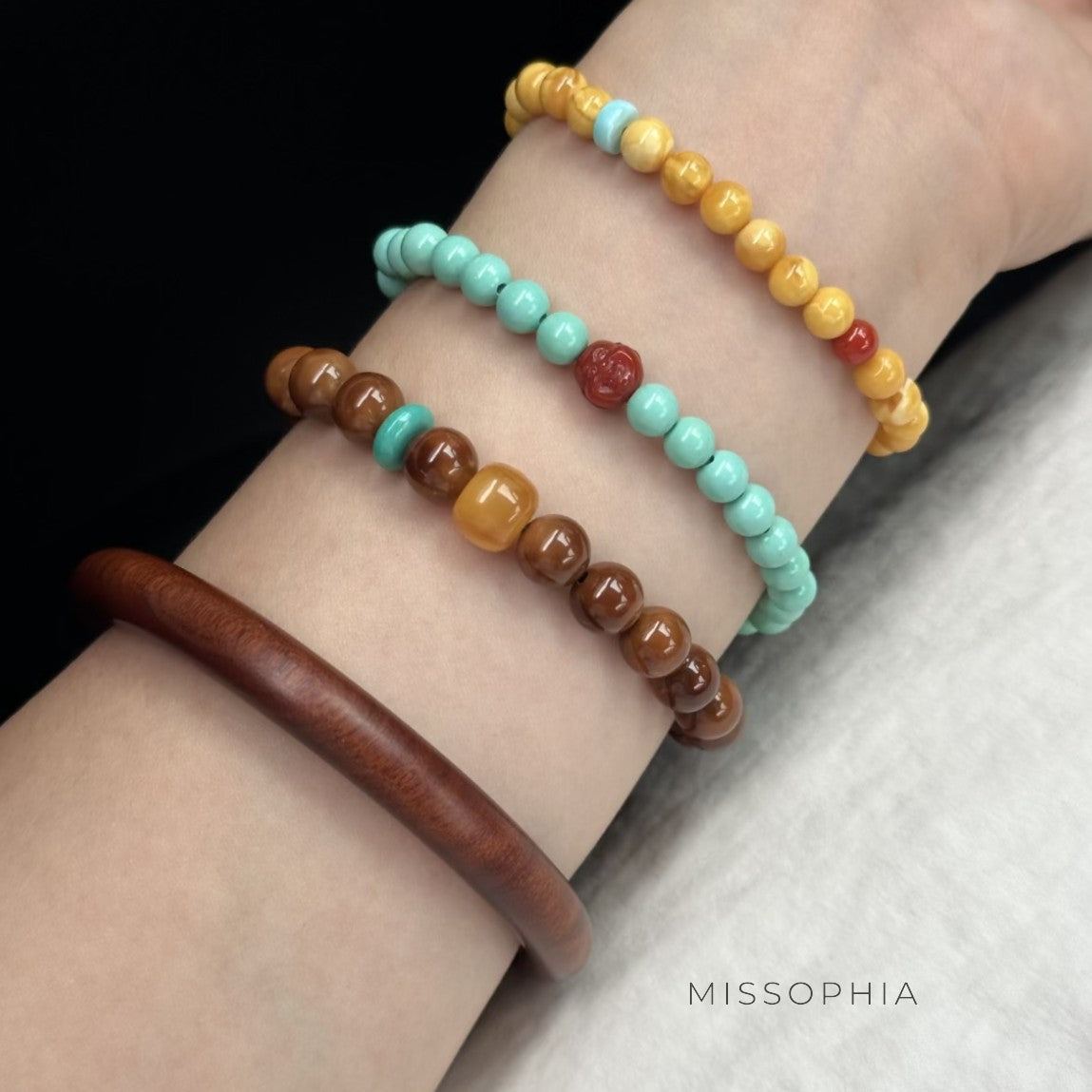Adalynn Turquoise Bead Bracelet [2303KUX2]